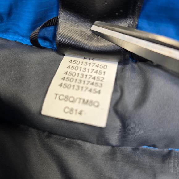 The North Face Goose Down Puffer Vest Mens Medium Blue Zip Nuptse 550 Fill - Picture 8 of 14